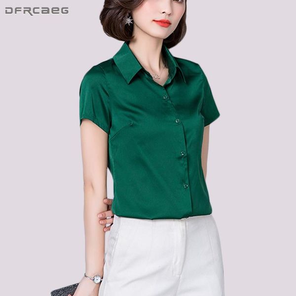 women's blouses & shirts fashion short sleeve shirt women 2021 slim summer ladies korean style blusas femininas elegante office blouse, White
women's blouses & shirts fashion short sleeve shirt women 2021 slim summer ladies korean style blusas femininas elegante office blouse, White