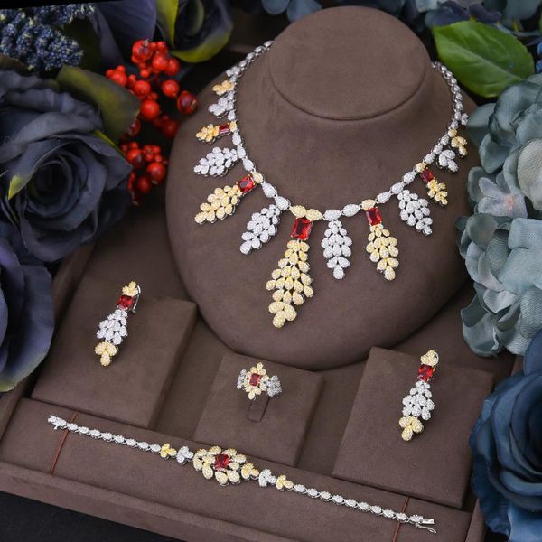earrings & necklace blachette luxury flower cluster african choker 4pcs for women wedding cubic zirconia cz dubai bridal jewelry sets, Silver
earrings & necklace blachette luxury flower cluster african choker 4pcs for women wedding cubic zirconia cz dubai bridal jewelry sets, Silver