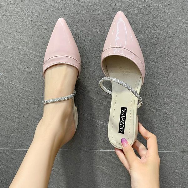 shoes woman 2021 square heel female slippers cover toe luxury slides low loafers block flat pointed designer soft pu fashion, Black
shoes woman 2021 square heel female slippers cover toe luxury slides low loafers block flat pointed designer soft pu fashion, Black