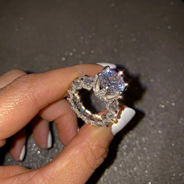 vecalon vintage flower promise finger ring 925 sterling silver aaaaa cz engagement wedding band rings for women party jewelry, Slivery;golden
vecalon vintage flower promise finger ring 925 sterling silver aaaaa cz engagement wedding band rings for women party jewelry, Slivery;golden
