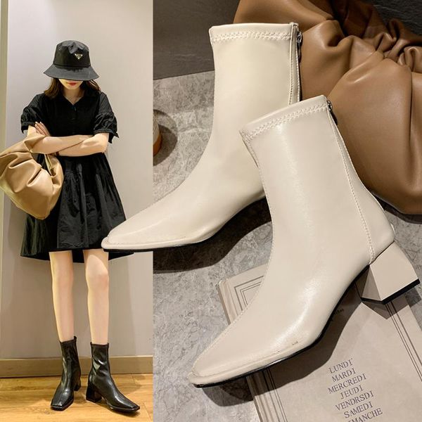 boots 2021 spring and autumn fashion women's ankle winter shoes brand square heel zipper, Black
boots 2021 spring and autumn fashion women's ankle winter shoes brand square heel zipper, Black