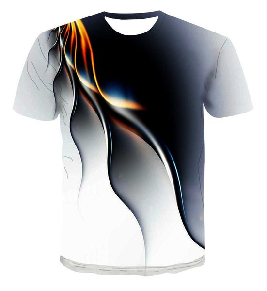 3d flash print geometry men's and women's casual t-shirt round neck loose short sleeve top, White;black
3d flash print geometry men's and women's casual t-shirt round neck loose short sleeve top, White;black