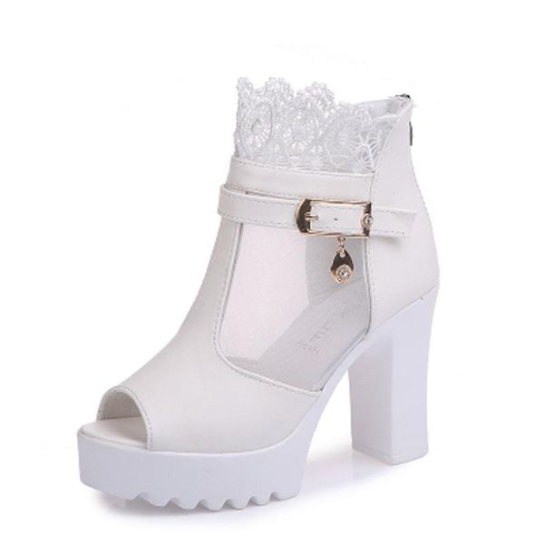 summer korean version of bud silk yarn ladies fish mouth sandals boots breathable high heel roman, Black
summer korean version of bud silk yarn ladies fish mouth sandals boots breathable high heel roman, Black