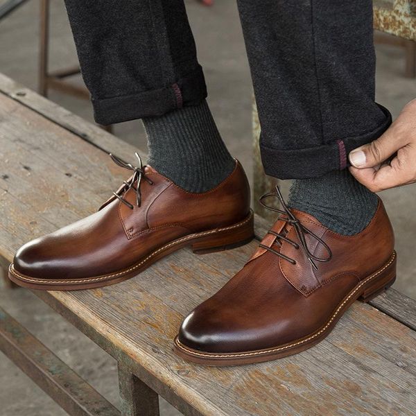 dress shoes mens formal genuine leather handmade oxford for men dressing wedding men's brogues office lace up male, Black
dress shoes mens formal genuine leather handmade oxford for men dressing wedding men's brogues office lace up male, Black