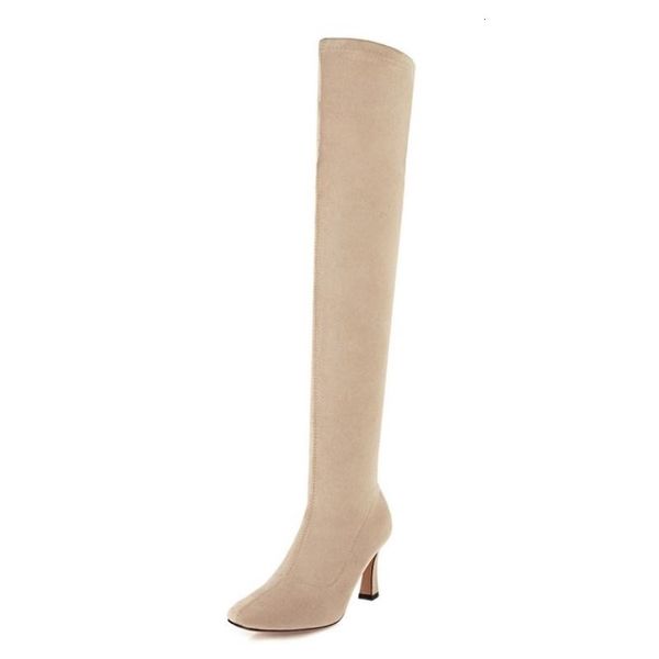 boots taoffen stretch women over knee flock high heel square toe shoes slip on warm fashion footwear size 34-43 4tu3, Black
boots taoffen stretch women over knee flock high heel square toe shoes slip on warm fashion footwear size 34-43 4tu3, Black
