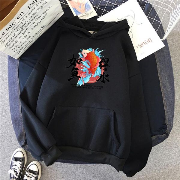 men's hoodies & sweatshirts 2021 lose vintage sportwear wie ein fisch im wasser druck mit kapuze coldproof mode n sweatshirt hoodie, Black
men's hoodies & sweatshirts 2021 lose vintage sportwear wie ein fisch im wasser druck mit kapuze coldproof mode n sweatshirt hoodie, Black