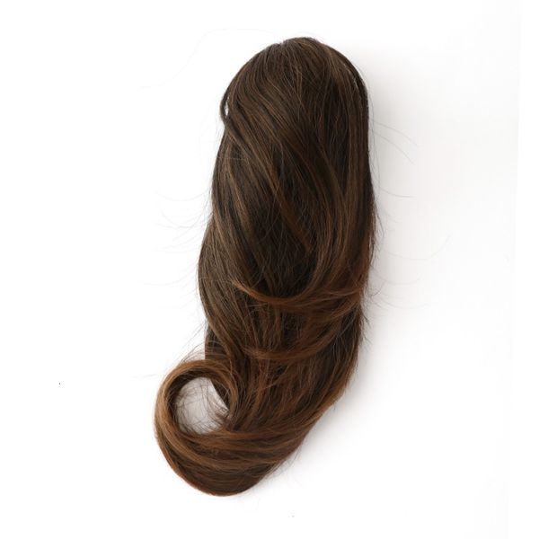 fashion gripping women's wig temperament monochrome high temperature silk short curly horsetail, Black;brown
fashion gripping women's wig temperament monochrome high temperature silk short curly horsetail, Black;brown