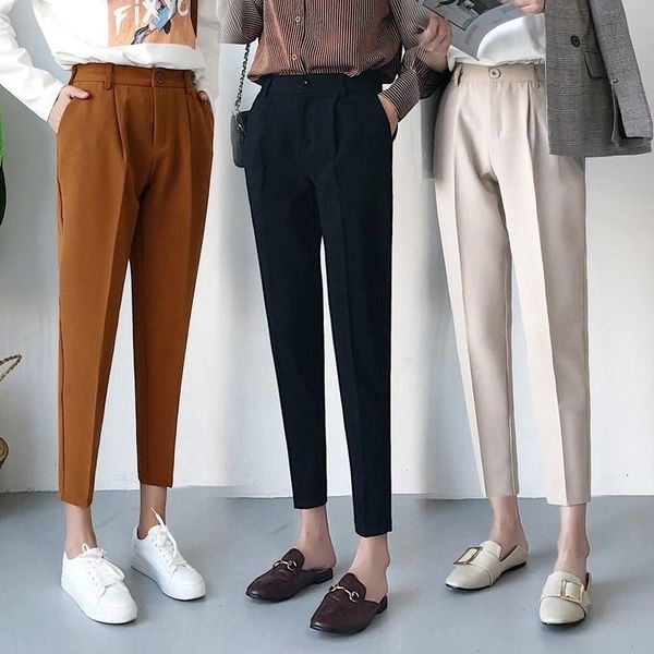 women's pants & capris smoke tube straight spring autumn women leisure plus size harem pencil high waist ankle length pant office, Black;white
women's pants & capris smoke tube straight spring autumn women leisure plus size harem pencil high waist ankle length pant office, Black;white