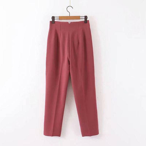 women's pants & capris office lady rose red straight 2021 spring-autumn fashion pleated woman nine elegant nature female trousers, Black;white
women's pants & capris office lady rose red straight 2021 spring-autumn fashion pleated woman nine elegant nature female trousers, Black;white