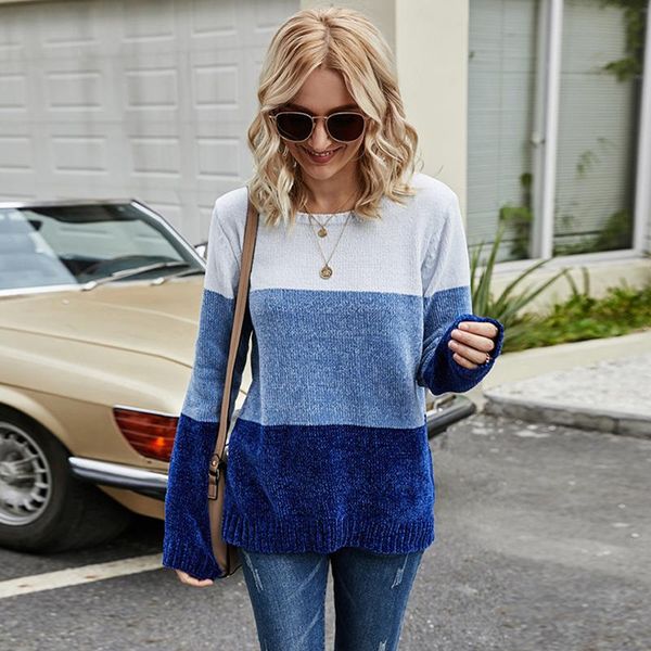 women's sweaters 2021 autumn winter casual o neck wome's sweater loose color stitching long sleeve ladies fashion knitted jumper f, White;black
women's sweaters 2021 autumn winter casual o neck wome's sweater loose color stitching long sleeve ladies fashion knitted jumper f, White;black