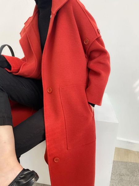 women's wool & blends autumn and winter double-sided 100% coat medium length loose cashmere vest two-way cape, Black
women's wool & blends autumn and winter double-sided 100% coat medium length loose cashmere vest two-way cape, Black