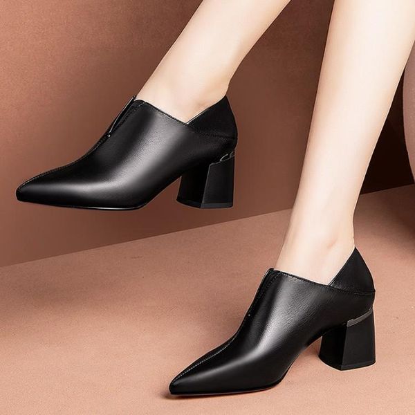 women pumps soft cow leather autumn spring black color slip on pointed toe high heels shoes party dress size 33-42
women pumps soft cow leather autumn spring black color slip on pointed toe high heels shoes party dress size 33-42