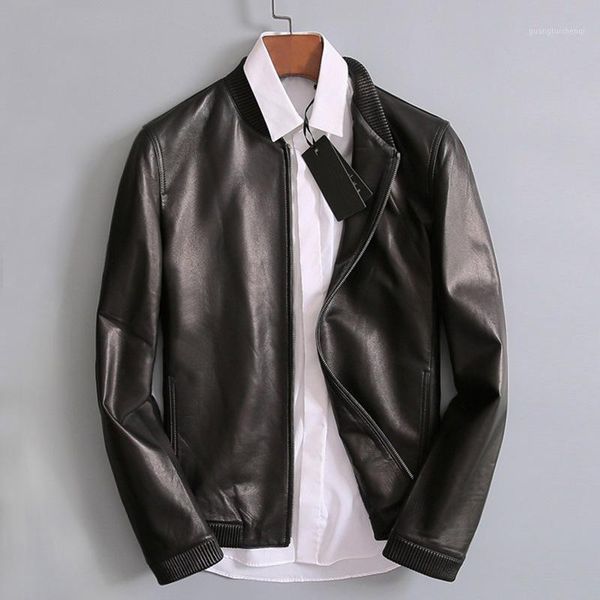 men's leather & faux man coat jacket looks cool men biker genuine sheepskin motorcycle, Black
men's leather & faux man coat jacket looks cool men biker genuine sheepskin motorcycle, Black