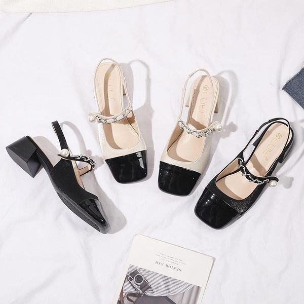 dress shoes fall 2021 large size plus fat toe sandals female fairy style thick heel mid-heel mary jane fashion heels women, Black
dress shoes fall 2021 large size plus fat toe sandals female fairy style thick heel mid-heel mary jane fashion heels women, Black