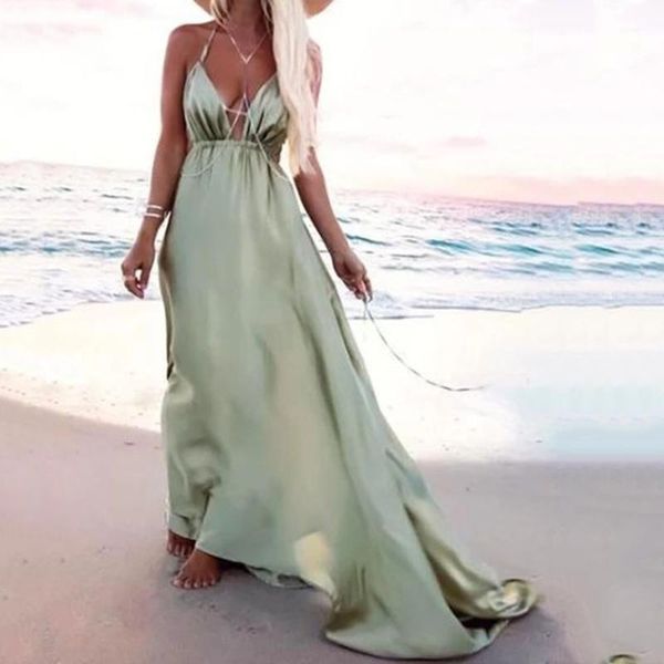 fashion sandy beach casual vacation summer dress 2021 simple thin designer green v-neck backless halter dresses, Black;gray
fashion sandy beach casual vacation summer dress 2021 simple thin designer green v-neck backless halter dresses, Black;gray