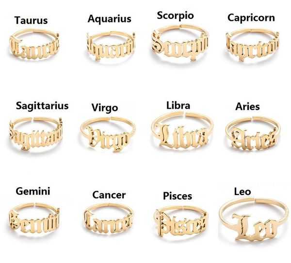 stainless steel 12 constellation zodiac ring for women men antique style design letter leo aries open rings minimalist jewelry, Silver
stainless steel 12 constellation zodiac ring for women men antique style design letter leo aries open rings minimalist jewelry, Silver