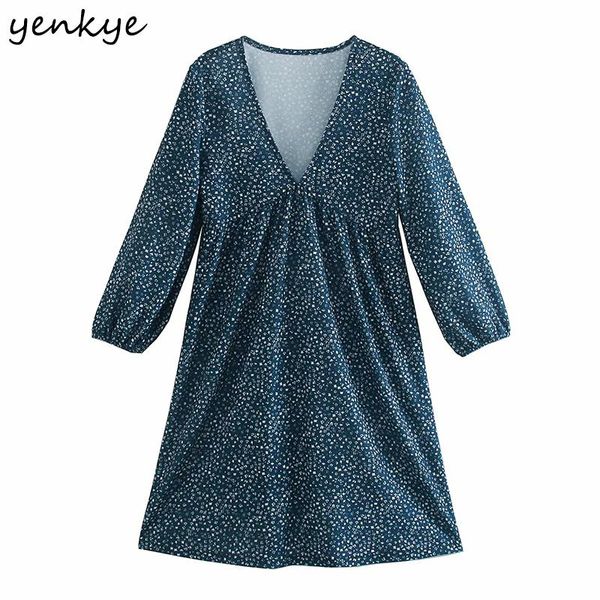 vintage blue floral print dress women three-quarter sleeve v neck vestido high waist a-line mini casual spring dresses, Black;gray
vintage blue floral print dress women three-quarter sleeve v neck vestido high waist a-line mini casual spring dresses, Black;gray