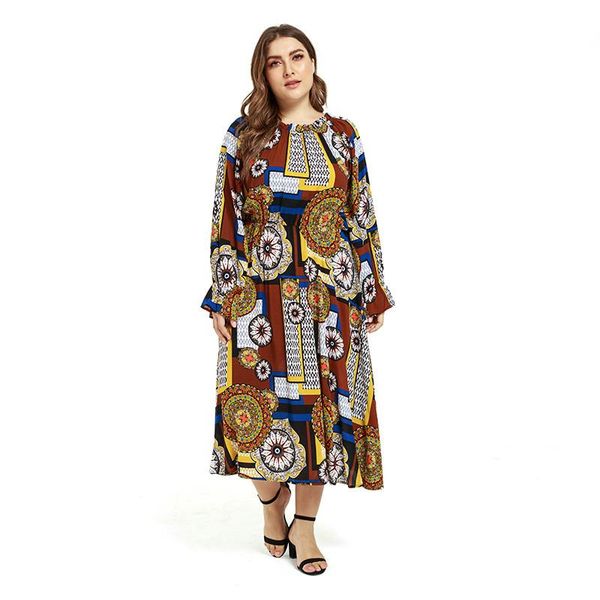 casual dresses summer long plus size geometric print slim fit boho dress ladies 2021 rayon comfortable family daily, Black;gray 
casual dresses summer long plus size geometric print slim fit boho dress ladies 2021 rayon comfortable family daily, Black;gray
