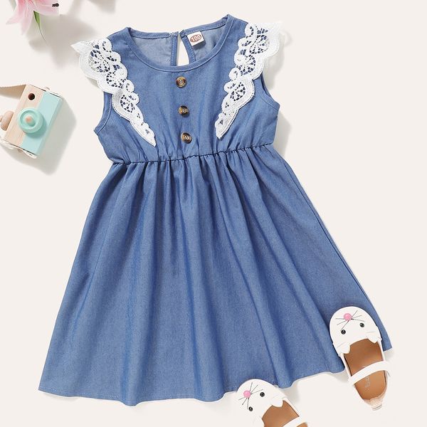 new good quality factory price fashion selling childrens lace edge sweet princess solid denim sleeveless dress, Red;yellow
new good quality factory price fashion selling childrens lace edge sweet princess solid denim sleeveless dress, Red;yellow
