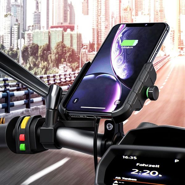 cell phone mounts & holders motorcycle wireless charger qc3.0 with usb fast charging for smartphone holder handlebar rearmirror mount univer
cell phone mounts & holders motorcycle wireless charger qc3.0 with usb fast charging for smartphone holder handlebar rearmirror mount univer