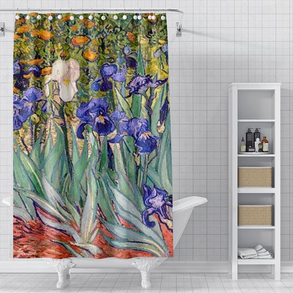 purple iris flower animated character pattern 3d printed shower curtain waterproof, antifouling, durable and fine workmanship
purple iris flower animated character pattern 3d printed shower curtain waterproof, antifouling, durable and fine workmanship