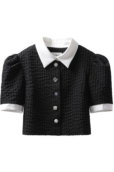 women's blouses & shirts solid clour elegant collar short-sleeved shirt for women 2021 fashion blouse short summer slimming cardiga, White
women's blouses & shirts solid clour elegant collar short-sleeved shirt for women 2021 fashion blouse short summer slimming cardiga, White