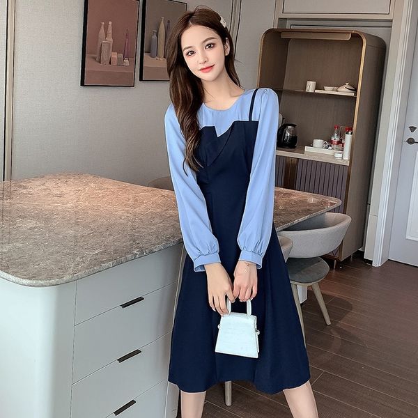 dresses spring autumn women splicing two fake pieces dresses hepburn thin knee-length dress lady, Black;gray
dresses spring autumn women splicing two fake pieces dresses hepburn thin knee-length dress lady, Black;gray