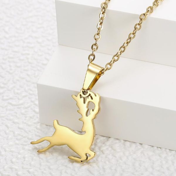 pendant necklaces fashion lovely christmas elk women's neck chain gifts one piece gold color necklace female jewelry accessories, Silver
pendant necklaces fashion lovely christmas elk women's neck chain gifts one piece gold color necklace female jewelry accessories, Silver