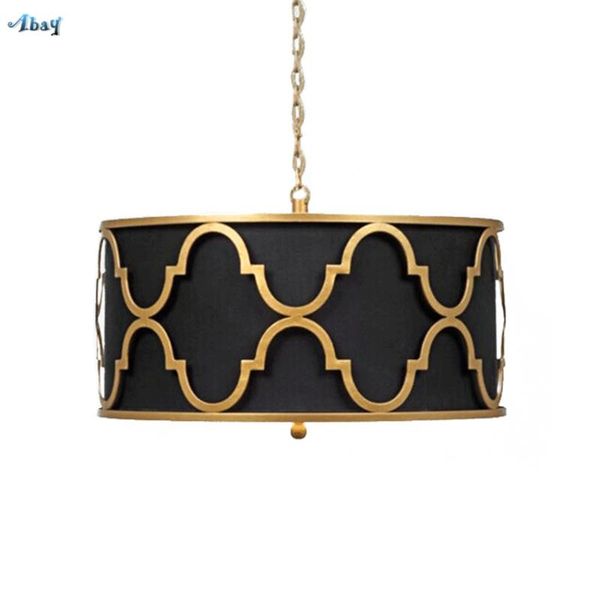 american retro gold iron pendant lights bedroom living room dining table fabric shade modern luxury hanging lamps decor fixtures
american retro gold iron pendant lights bedroom living room dining table fabric shade modern luxury hanging lamps decor fixtures