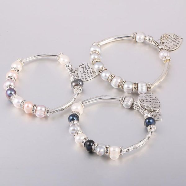charm bracelets natural pearl bracelet bangle fashion zinc alloy tube fittings with heart-shaped pendant for women love wedding jewelry, Golden;silver
charm bracelets natural pearl bracelet bangle fashion zinc alloy tube fittings with heart-shaped pendant for women love wedding jewelry, Golden;silver