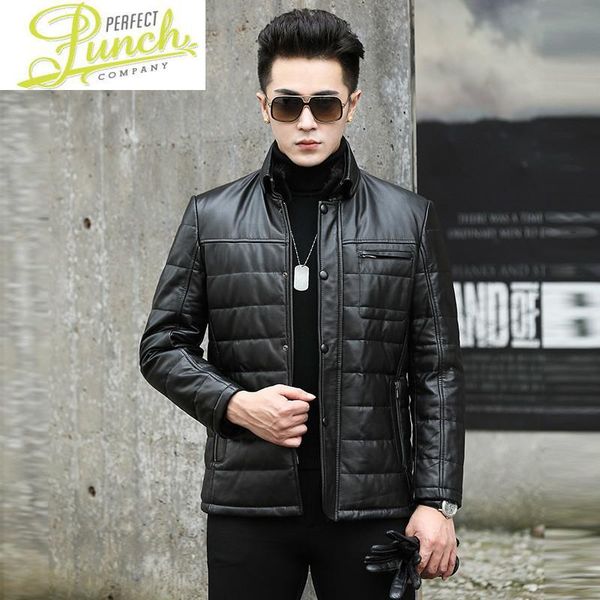 men's leather & faux real jacket men slim jackets winter genuine cow duck down coat jaqueta de couro nr52 yy615, Black
men's leather & faux real jacket men slim jackets winter genuine cow duck down coat jaqueta de couro nr52 yy615, Black