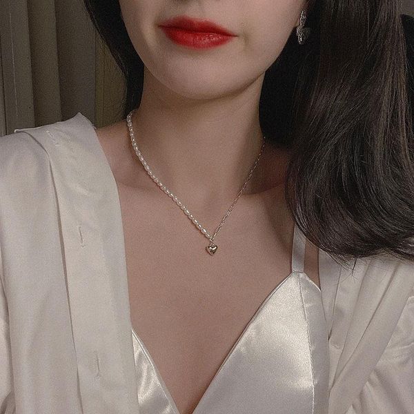 chains niche design sense pearl asymmetric stitching clavicle chain love pendant necklace women necklaces for, Silver
chains niche design sense pearl asymmetric stitching clavicle chain love pendant necklace women necklaces for, Silver
