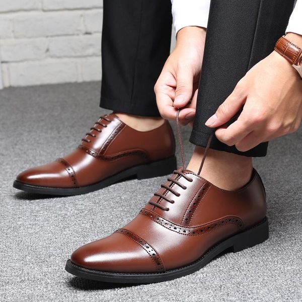 dress shoes men leather comfortable low-casual single lace-up male formal, Black
dress shoes men leather comfortable low-casual single lace-up male formal, Black