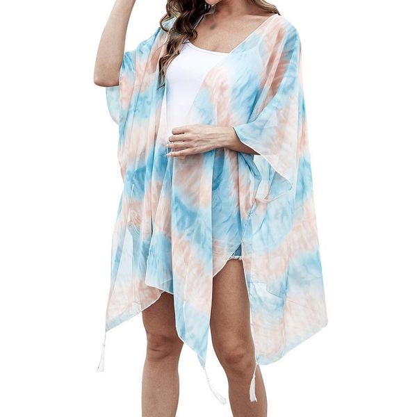women's swimwear 2021 summer chiffon tassel printing gradient stripes casual loose sunscreen beach vacation fresh gentle charm and prac, White;black
women's swimwear 2021 summer chiffon tassel printing gradient stripes casual loose sunscreen beach vacation fresh gentle charm and prac, White;black