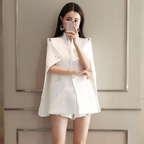 spring autumn women's cape blazer outwear fashion coats office lady formal blazers female long jackets suits &, White;black
spring autumn women's cape blazer outwear fashion coats office lady formal blazers female long jackets suits &, White;black