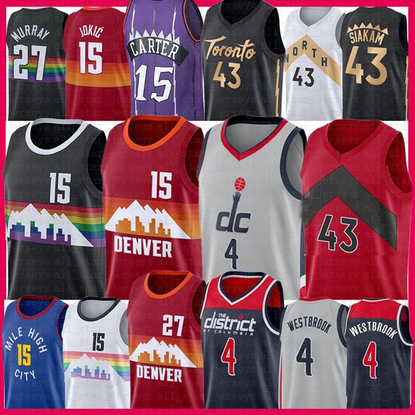 nikola 4 russell 15 westbrook jokic pascal 43 siakam basketball jersey jamal 27 murray vince carter 2021 new mens sale, Black;red
nikola 4 russell 15 westbrook jokic pascal 43 siakam basketball jersey jamal 27 murray vince carter 2021 new mens sale, Black;red
