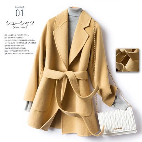 women's wool & blends women winter coat 100% 2021 fashion autumn korean style woman jacket female outwear coats and jackets wpy1413, Black
women's wool & blends women winter coat 100% 2021 fashion autumn korean style woman jacket female outwear coats and jackets wpy1413, Black