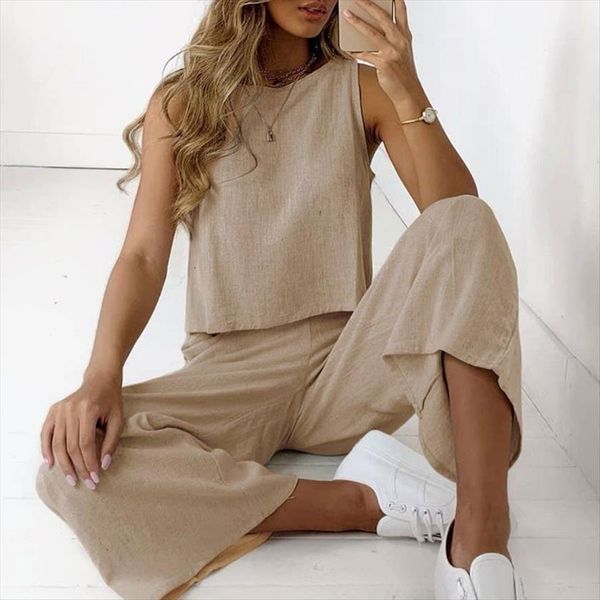 yiciya linen cotton suit, womens pants sleeveless casual wear, round neck shirt and slacks, two piece jogging set tracksuit, White
yiciya linen cotton suit, womens pants sleeveless casual wear, round neck shirt and slacks, two piece jogging set tracksuit, White