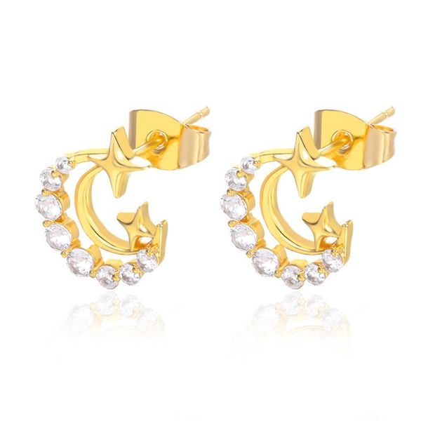 stud simple shine exquisite zirconia moon earring women zircon cz crystal wedding jewelry pendant birthday gift, Golden;silver
stud simple shine exquisite zirconia moon earring women zircon cz crystal wedding jewelry pendant birthday gift, Golden;silver