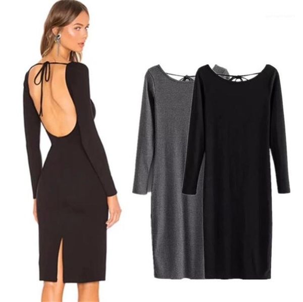 dress designer womens dress fashion slim long sleeves dresses casual womens split, Black;gray
dress designer womens dress fashion slim long sleeves dresses casual womens split, Black;gray