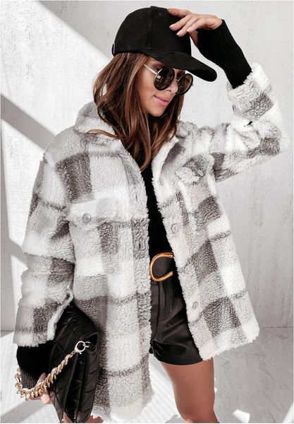 women's jackets women winter fuzzy jacket adults button-down long sleeve lapel plaid cardigan with pockets 2021 fall, Black;brown
women's jackets women winter fuzzy jacket adults button-down long sleeve lapel plaid cardigan with pockets 2021 fall, Black;brown