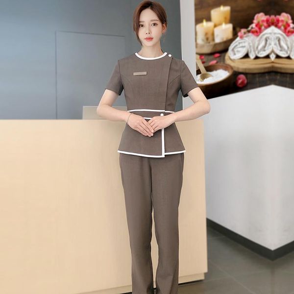 beauty salon women uniforms suits spa massage female working clothing sauna foot bath workwear sets women's two piece pants, White
beauty salon women uniforms suits spa massage female working clothing sauna foot bath workwear sets women's two piece pants, White
