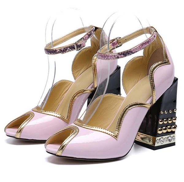 lady pink peep toe chunky high heel buckle shoes real po pearls beading woman sandal sandals, Black
lady pink peep toe chunky high heel buckle shoes real po pearls beading woman sandal sandals, Black