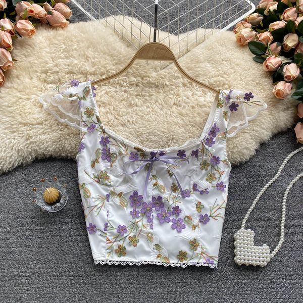 women's knits & tees fashion short women summer sweet embroidered round collar slim sleeveless blouses blusa mujer clothes s5, White
women's knits & tees fashion short women summer sweet embroidered round collar slim sleeveless blouses blusa mujer clothes s5, White