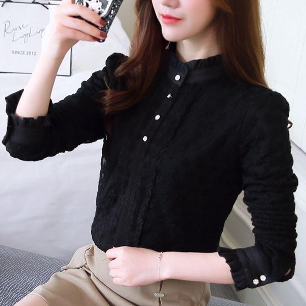 women's blouses & shirts 2021 casual autumn winter stand collar lace women ladies long sleeve shirt plus size 4xl y759, White
women's blouses & shirts 2021 casual autumn winter stand collar lace women ladies long sleeve shirt plus size 4xl y759, White