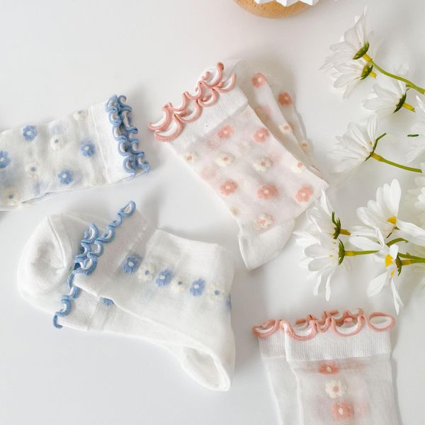 socks children's middle tube spring and summer thin glass silk floret sweet transparent lolita cotton socks, Black;white
socks children's middle tube spring and summer thin glass silk floret sweet transparent lolita cotton socks, Black;white