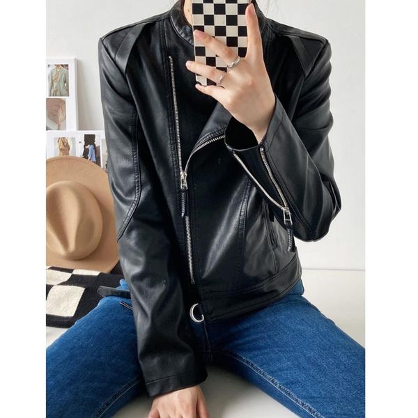 Women's Jackets Mooirue Autumn Casual Women Motorcycle PU Leather Jacket Long Sleeve Slim Black White Coat, Black;brown
Women's Jackets Mooirue Autumn Casual Women Motorcycle PU Leather Jacket Long Sleeve Slim Black White Coat, Black;brown