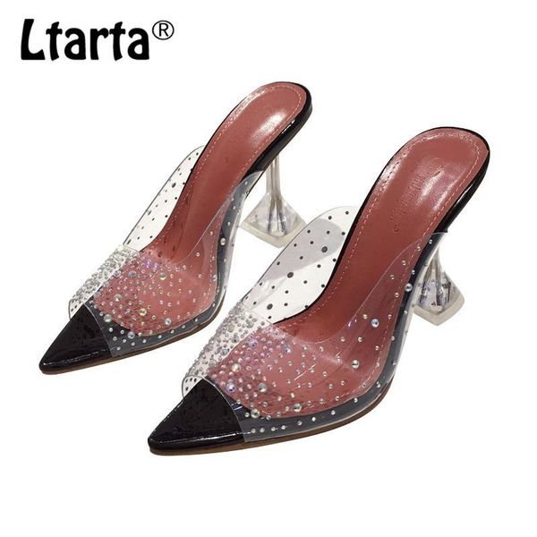 sandals ltarta 2021 fashion rhinestone high-heeled slippers stiletto shallow mouth transparent pvc fish women's, Black
sandals ltarta 2021 fashion rhinestone high-heeled slippers stiletto shallow mouth transparent pvc fish women's, Black