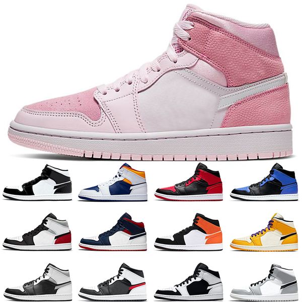 jumpman 1 basketball shoes men women 1s mid digital pink black white bred mens trainers sneakers sports size 36-46, White;red
jumpman 1 basketball shoes men women 1s mid digital pink black white bred mens trainers sneakers sports size 36-46, White;red
