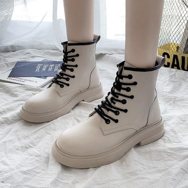 boots black beige platform women shoes lace up round toe ankle pu leather chunky short botas mujer
boots black beige platform women shoes lace up round toe ankle pu leather chunky short botas mujer